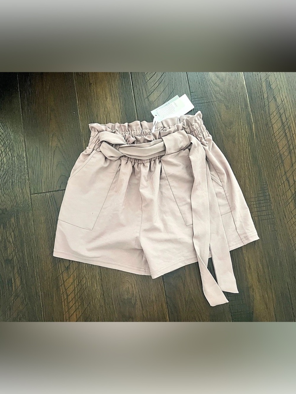 Bow knot ruffled waist shorts